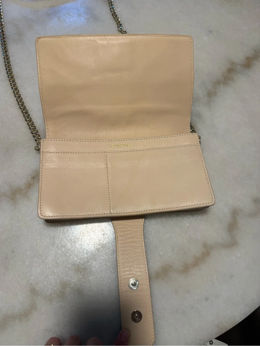 & Other Stories Leather Crossbody Bag in Beige
